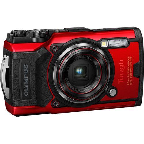Câmera olympus tough tg-6 waterproof vermelha - Câmera Semi